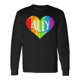Lgbtq Ally For Gay Pride Children Long Sleeve T-Shirt T-Shirt | Mazezy