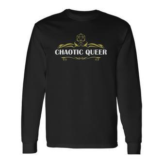 Lgbtq Chaotic Queer Alignment D20 Tabletop Rpg Gamers Long Sleeve T-Shirt T-Shirt | Mazezy