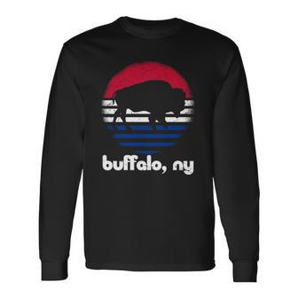 I Love Buffalo New York Retro Standing Buffalo Ny 716 Long Sleeve T-Shirt T-Shirt | Mazezy