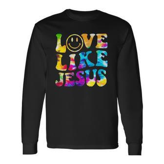 Love Like Jesus Tie Dye Faith Christian Jesus Kid Long Sleeve T-Shirt T-Shirt | Mazezy AU