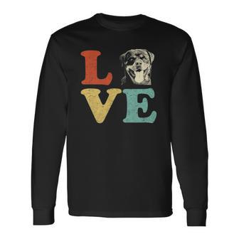 I Love My Rottweiler Dog Lovers Long Sleeve T-Shirt T-Shirt | Mazezy
