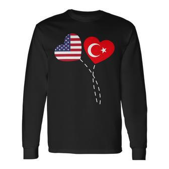 Loving Usa Turkey Flag Heart Turkish 13 Shirt Unisex Long Sleeve | Favorety UK