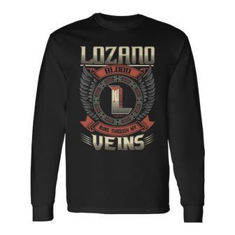 Lozano Blood Run Through My Veins Name V2 Long Sleeve T-Shirt - Seseable