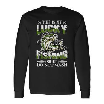 Lucky Fishing For Do Not Wash Christmas Fisherman Long Sleeve T-Shirt - Seseable
