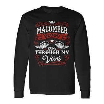 Macomber Name Shirt Macomber Name V2 Long Sleeve T-Shirt - Monsterry UK
