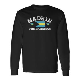 Made In The Bahamas Bahamian Flag Long Sleeve T-Shirt T-Shirt | Mazezy