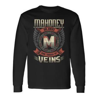 Mahoney Blood Run Through My Veins Name V3 Long Sleeve T-Shirt - Seseable