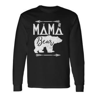 Mama Bear For Wife Mommy Matching Long Sleeve T-Shirt - Thegiftio UK