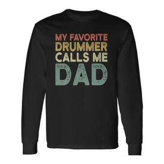 Marching Band Retro Drumline Dad dy Long Sleeve T-Shirt T-Shirt | Mazezy