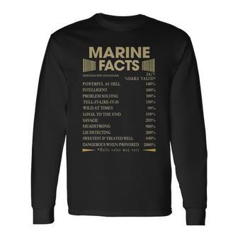 Marine Name Marine Facts Long Sleeve T-Shirt - Seseable