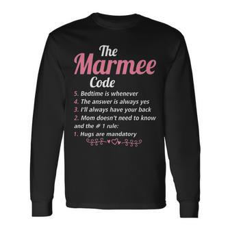 Marmee Grandma The Marmee Code Long Sleeve T-Shirt - Seseable
