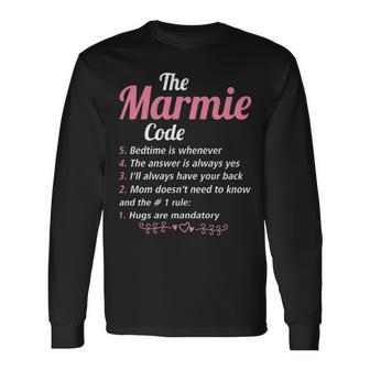 Marmie Grandma The Marmie Code Long Sleeve T-Shirt - Seseable