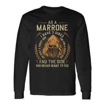 Marrone Name Shirt Marrone Name Long Sleeve T-Shirt - Monsterry DE