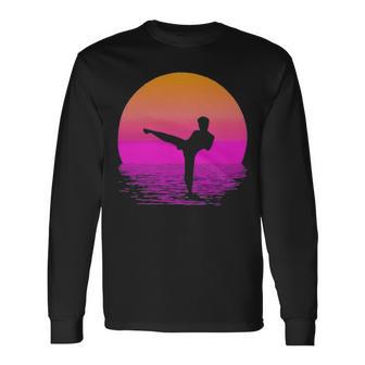 Martial Arts Womens Silhouette Retro 169 Shirt Unisex Long Sleeve | Favorety