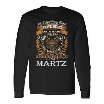 Martz Name Martz Brave Heart Long Sleeve T-Shirt - Seseable