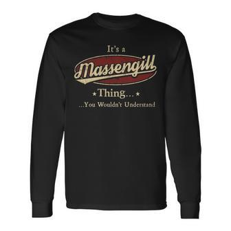 Massengill Shirt Personalized Name Shirt Name Print Shirts Shirts With Name Massengill Long Sleeve T-Shirt - Seseable