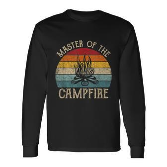 Master Of The Campfire Camping Retro Camper Long Sleeve T-Shirt - Monsterry UK