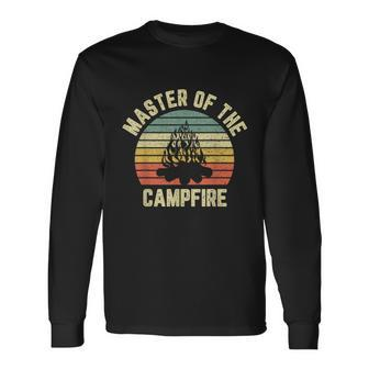Master Of The Campfire Camping Vintage Camper Long Sleeve T-Shirt - Monsterry UK