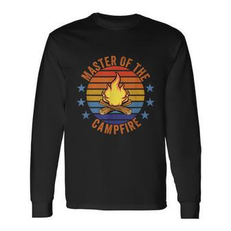 Master Of The Campfire Camping Vintage Camper Summer Retro Long Sleeve T-Shirt - Monsterry