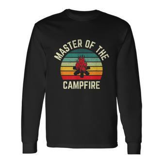 Master Of The Campfire Vintage Camping Long Sleeve T-Shirt - Monsterry