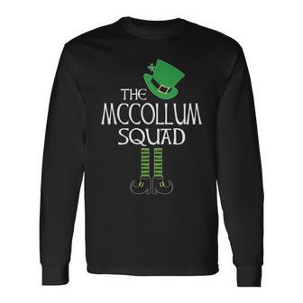 Mccollum Name The Mccollum Squad Leprechaun Long Sleeve T-Shirt - Seseable