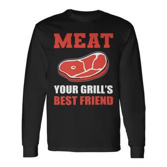 Meat Your Grill’S Best Friend Butcher Chef Cook Bbq Unisex Long Sleeve | Favorety UK