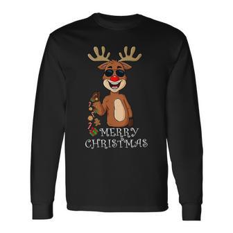 Merry Christmas Reindeer Funny Family 884 Shirt Unisex Long Sleeve | Favorety CA