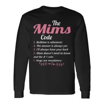 Mims Grandma The Mims Code Long Sleeve T-Shirt - Seseable