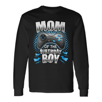 Mom Of The Birthday Boy Matching Video Gamer Birthday Party V2 Long Sleeve T-Shirt - Seseable