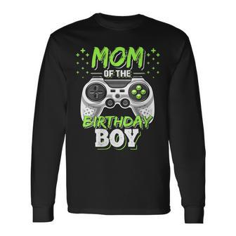 Mom Of The Birthday Boy Matching Video Gamer Birthday Party V4 Long Sleeve T-Shirt - Seseable