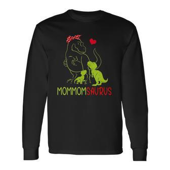 Mommomsaurusrex Mommom Saurus Dinosaur Mom Long Sleeve T-Shirt T-Shirt | Mazezy