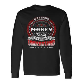 Money Shirt Crest Money Shirt Money Clothing Money Tshirt Money Tshirt For The Money Long Sleeve T-Shirt - Seseable