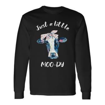 Moody Cow Lovers Farm Clothes Cowgirl Unisex Long Sleeve | Favorety AU