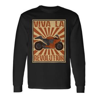 Motorcycle Retro Color Woodblock 482 Shirt Unisex Long Sleeve | Favorety UK