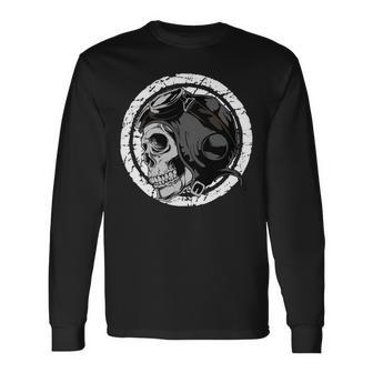 Motorcycle Skull With Helmet Dreaming 472 Shirt Unisex Long Sleeve | Favorety DE