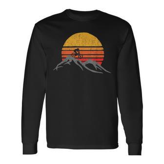 Mountain Bike Vintage Sunset Design Graphic 235 Trending Shirt Unisex Long Sleeve | Favorety UK