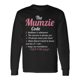 Mumzie Grandma The Mumzie Code Long Sleeve T-Shirt - Seseable
