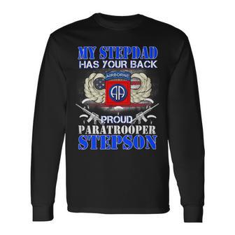 My Stepdad Has Your Back Proud Army 685 Shirt Unisex Long Sleeve | Favorety UK