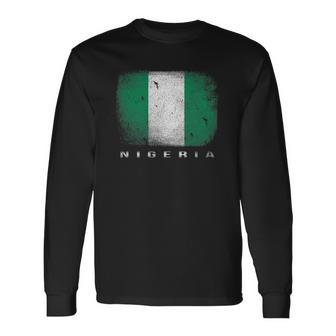 Nigeria Nigerian Flag Souvenir Long Sleeve T-Shirt | Mazezy