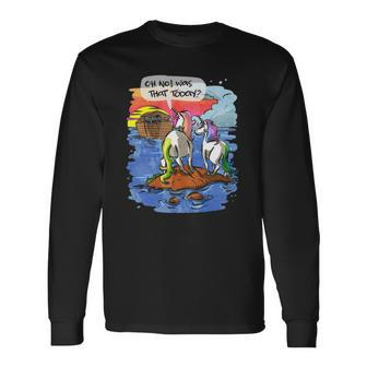 Noah Guy Unicorn Noahs Ark For Girls And Adults Long Sleeve T-Shirt T-Shirt | Mazezy