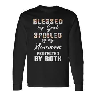 Norman Name Blessed By God Spoiled By My Norman Long Sleeve T-Shirt - Seseable