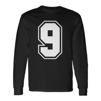 Number 9 Counting 9Th Birthday Long Sleeve T-Shirt | Mazezy