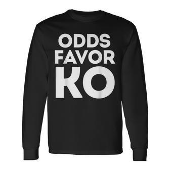 Odds Favor Ko Colorful Boxing Long Sleeve T-Shirt - Seseable