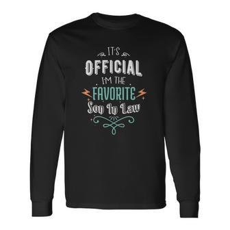 Official Favorite Son In Law From Mother In Law Long Sleeve T-Shirt T-Shirt | Mazezy