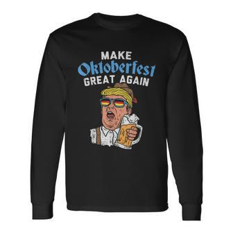 Make Oktoberfest Great Again Trump Drink Beer Mug Long Sleeve T-Shirt - Monsterry CA
