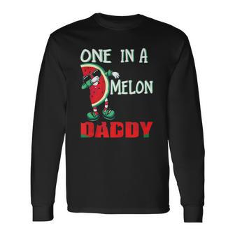 One In A Melon Daddy Dabbing Watermelon Long Sleeve T-Shirt T-Shirt | Mazezy DE
