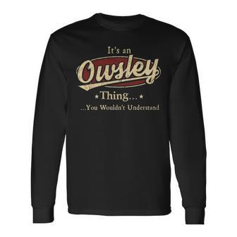 Owsley Shirt Personalized Name Shirt Name Print Shirts Shirts With Name Owsley Long Sleeve T-Shirt - Seseable