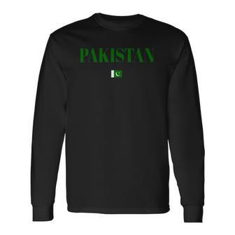 Pakistan Flag Pakistan Long Sleeve T-Shirt | Mazezy