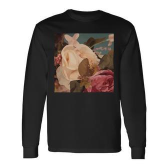 Pastel Roses Scandinavian Art Modern Art Minimalistic Blush Pink Unisex Long Sleeve | Favorety AU