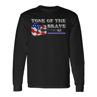Patriotic Guitar Tone Of The Brave Long Sleeve T-Shirt - Seseable